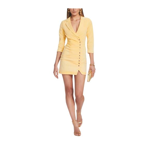 Retrofete 'Willa' Yellow Cotton Dress Size M